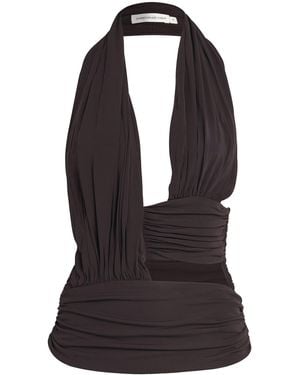 Christopher Esber Jersey Draped Cummerbund Top - Black