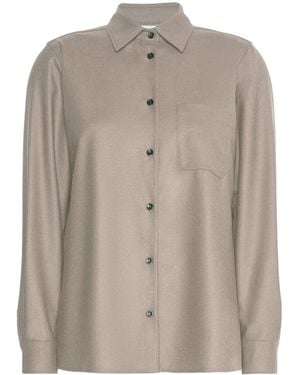 Max Mara Stretch-Cashmere Shirt - Brown