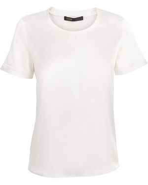 Maje Stretch-Silk T-Shirt - White