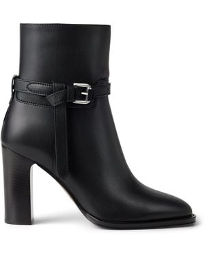 Ralph Lauren Leather Donnely Ankle Boots 90 - Black