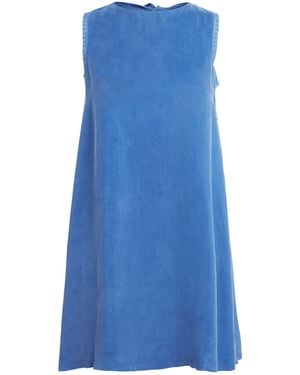 Claudie Pierlot Lace-Trim Babydoll Mini Dress - Blue