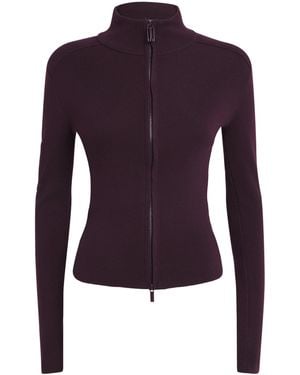 Victoria Beckham Merino-Blend Cardigan - Purple