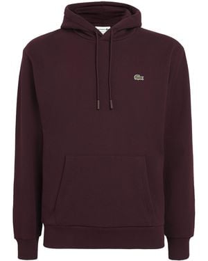 Lacoste Fleece Logo Hoodie - Purple