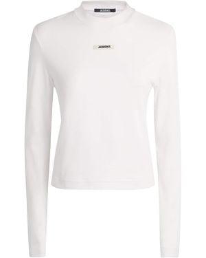 Jacquemus Logo Long-Sleeve T-Shirt - White