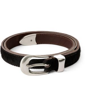 Our Legacy Hair-On Hide Leather Belt - Brown