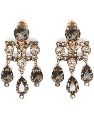 Max Mara Embellished Chandelier Earrings - Metallic