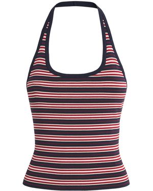 Faithfull the Brand Knitted Halterneck Doris Top - Red