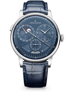Jaeger-lecoultre Stainless Steel Duometre Quantieme Lunaire Watch - Blue