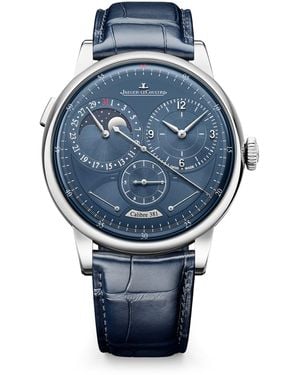 Jaeger-lecoultre Stainless Steel Duometre Quantieme Lunaire Watch - Blue