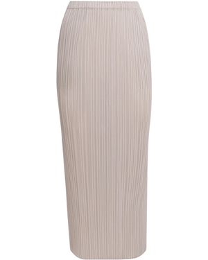 Pleats Please Issey Miyake New Colourful Basics 4 Midi Skirt - Grey