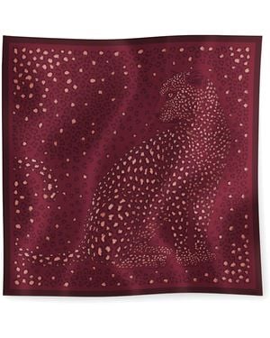 Cartier Silk Panthère Dots Scarf - Red