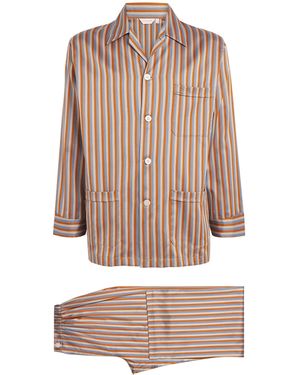 Derek Rose Cotton Stripe Wellington Pyjama Set - Multicolour