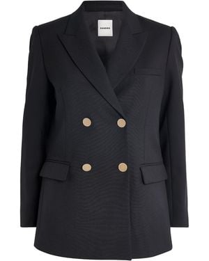 Sandro Virgin Wool Blazer - Black