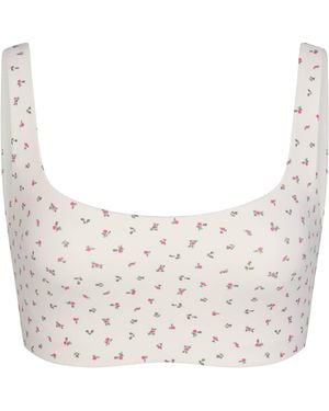 NikeSKIMS Floral Scoop Sports Bra - White