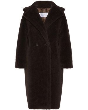 Max Mara Alpaca-Wool-Silk Teddy Bear Icon Coat - Black