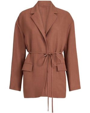Brunello Cucinelli Twill Tie Blazer - Brown