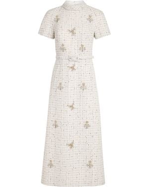 Huishan Zhang Tweed Genevieve Midi Dress - White
