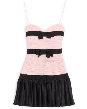 Valentino Silk Bow Mini Dress - White