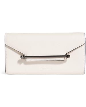 Strathberry Leather Multrees Chain Wallet - White