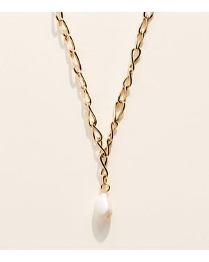 Astrid & Miyu Plated And Pearl Necklace - Natural