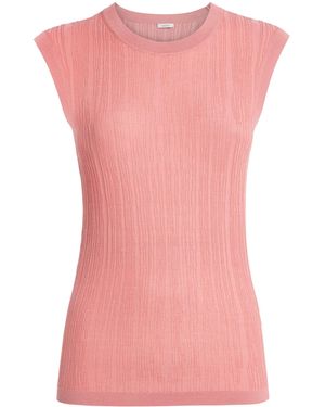 JOSEPH Silk-Cotton Calife Tank Top - Pink