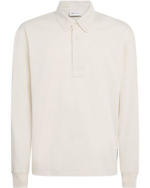 Ami Paris Cotton Heritage Long-Sleeve Polo Shirt - White