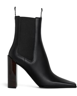 Alaïa Leather Heeled Chelsea Boots 90 - Black