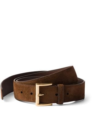 Prada Suede Belt - Brown