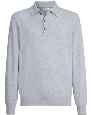 Brunello Cucinelli Cashmere Polo Jumper - Grey