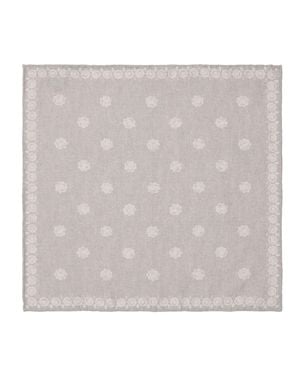 Eleventy Cotton-Wool Printed Pocket Square - Natural