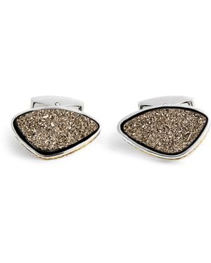Tateossian Sterling And Drusy Cufflinks - Metallic