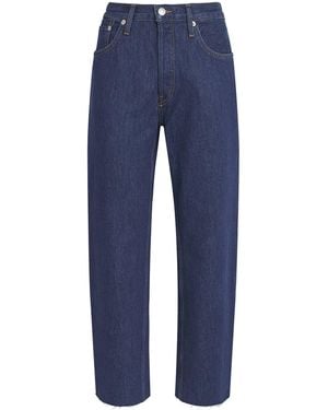 RE/DONE Nico Mid-Rise Barrel-Leg Jeans - Blue