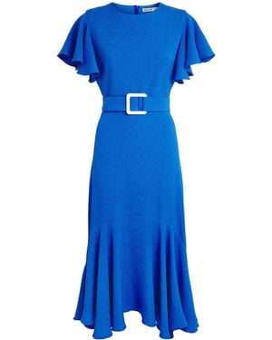 Edeline Lee Jacquard Dada Midi Dress - Blue