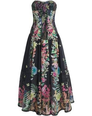 Charo Ruiz Cotton-Blend Illyr Midi Dress - Blue