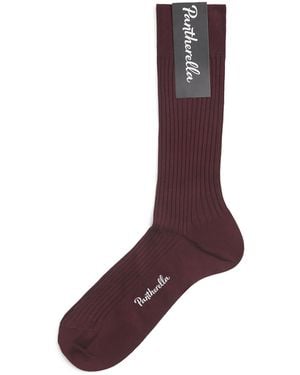 Pantherella Ribbed Danvers Socks - Brown