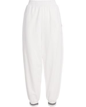 FRAME Stretch-Cotton Tennis Sweatpants - White
