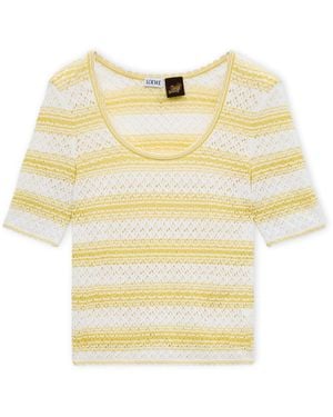 Loewe X Paula's Ibiza Stripe Short-Sleeve Jumper - Yellow