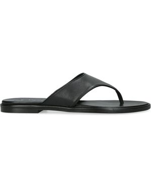 Aeyde Leather Amaya Flip Flops - Black