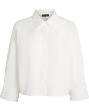 Rag & Bone Poplin-Organza Elly Shirt - White