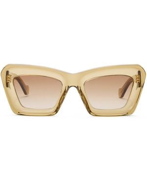 Loewe Bevelled Cat Eye Sunglasses - Natural