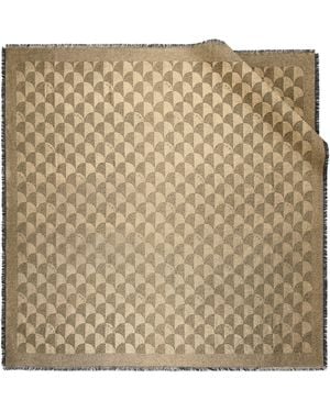 BVLGARI Silk-Wool Maxi Calla Metal Scarf - Natural