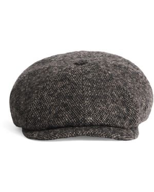 Stetson Virgin Wool Tweed Hatteras Flat Cap - Grey