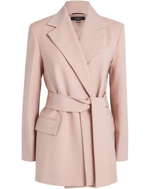 Weekend by Maxmara Virgin Wool Belted Blazer - Pink