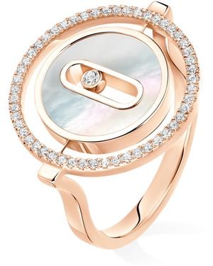 Messika Lucky Move, Diamond And Mother-Of-Pearl Ring - Metallic
