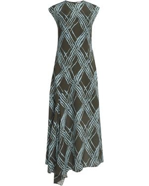 JOSEPH Geometric Laurin Maxi Dress - Green
