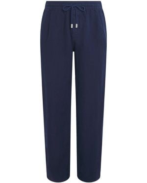 Vilebrequin Linen Drawstring Pants - Blue