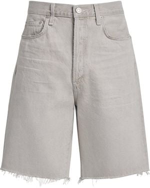 Agolde Anson Denim Shorts - Grey