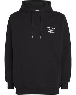 Drole de Monsieur Cotton Slogan Hoodie - Black