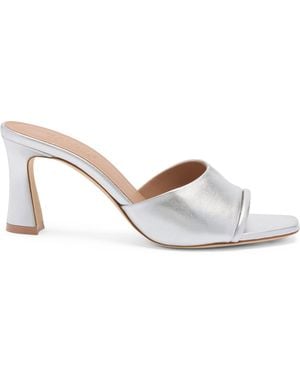 Malone Souliers Metallic Leather Roxanne Mules 70 - White