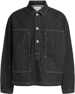 Studio Nicholson Denim Pullover Shirt - Black